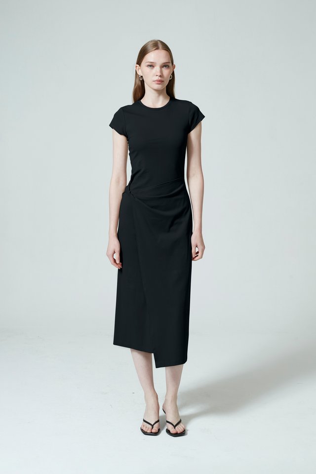 TWIST DETAIL JERSEY DRESS