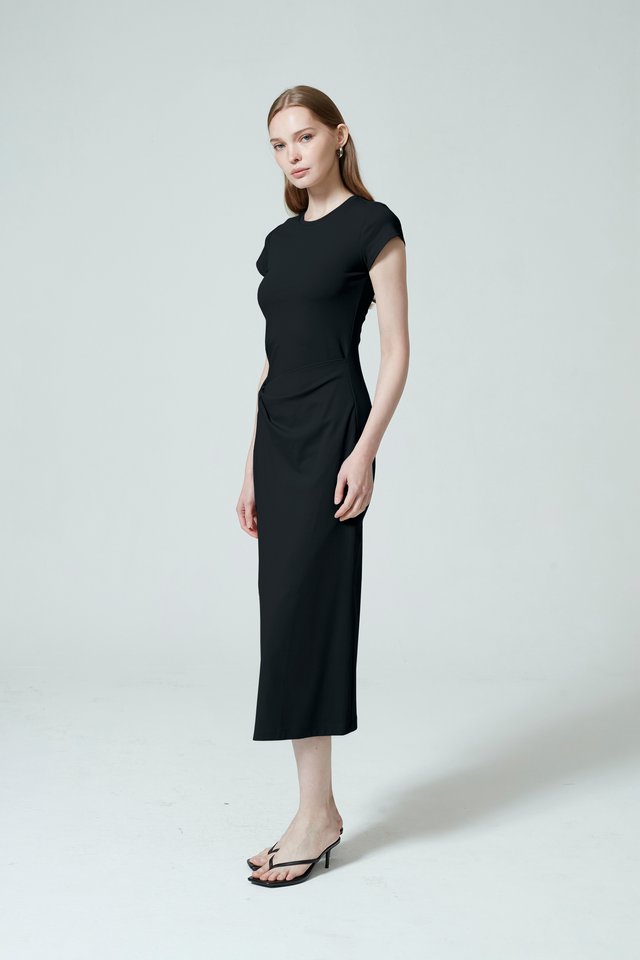 TWIST DETAIL JERSEY DRESS