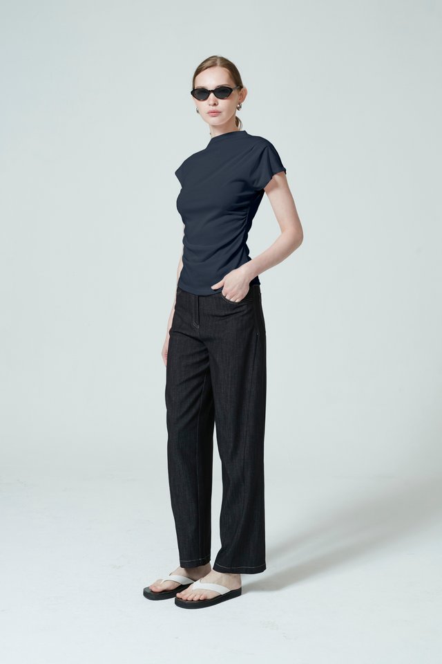 ASYMMETRIC JERSEY TOP