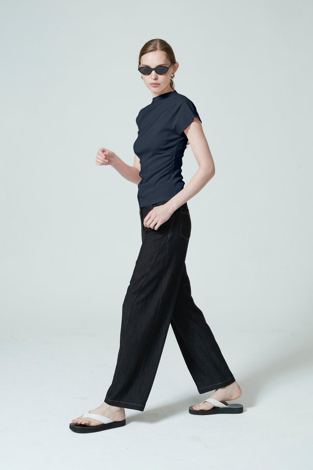 ASYMMETRIC JERSEY TOP