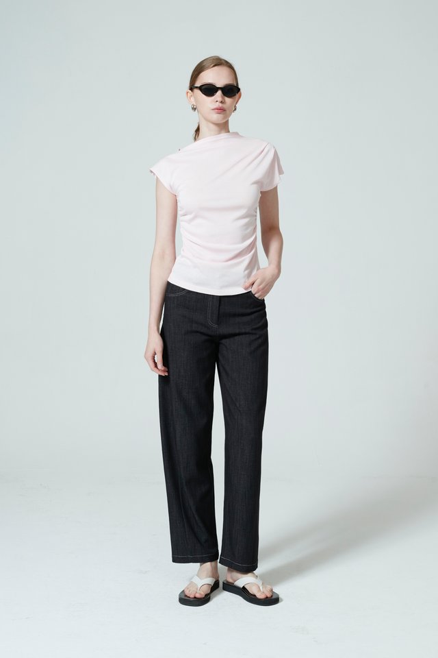 ASYMMETRIC JERSEY TOP
