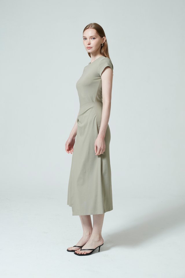 TWIST DETAIL JERSEY DRESS
