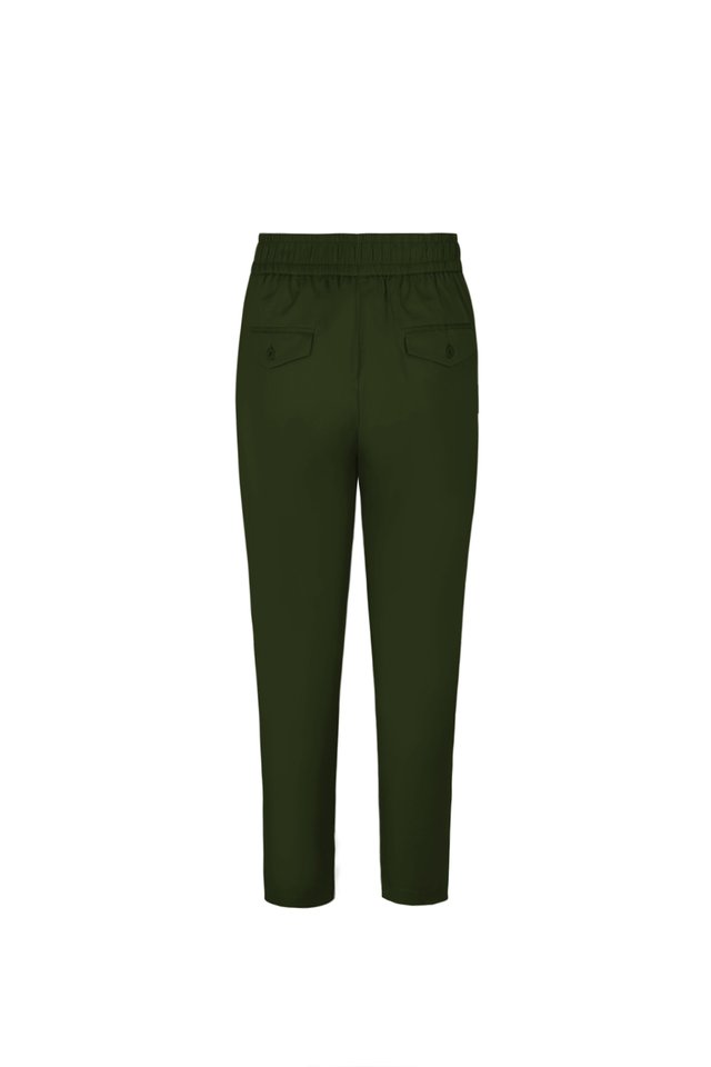 ELASTICATED TAPERED PANTS