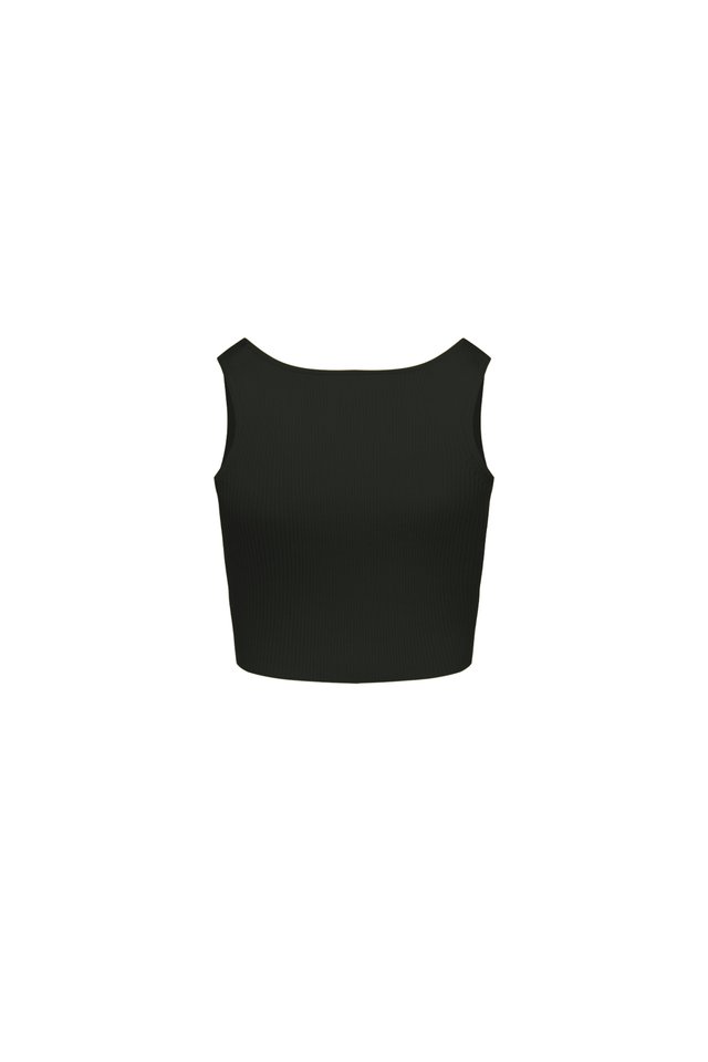 CROPPED SCOOPED NECK TOP